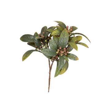 Artificial laurel bush KAMINA with berries, spike, green-brown, 8"/20cm Artificial laurel bush KAMINA with berries, spike, green-brown, 8"/20cm