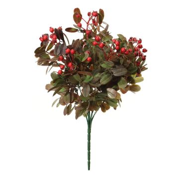 Artificial gaultheria BARINA with berries, spike, red, 14"/35cm Artificial gaultheria BARINA with berries, spike, red, 14"/35cm
