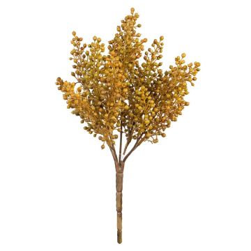 Artificial elderbush BERINDA with berries, spike, yellow, 12"/30cm