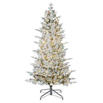 Artificial Slender Fir tree LUZERN SPEED DELUXE, snow-covered, LEDs, 230cm, Ø135cm