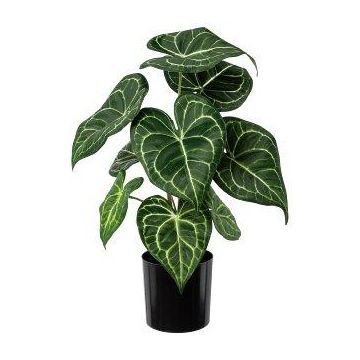 Artificial plant Anthurium KURMA, green-white, 14"/35cm Artificial plant Anthurium KURMA, green-white, 14"/35cm