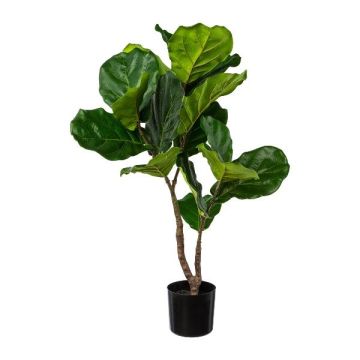 Artificial Ficus lyrata MYKER tree, artificial trunk, green, 31"/80cm Artificial Ficus lyrata MYKER tree, artificial trunk, green, 31"/80cm