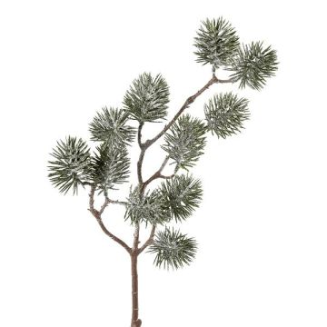 Decorative cedar branch ZELFER, frosted, white-green, 22"/55cm Decorative cedar branch ZELFER, frosted, white-green, 22"/55cm