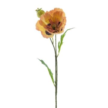 Decorative poppy EDESSA, peach-orange, 31"/80cm Decorative poppy EDESSA, peach-orange, 31"/80cm