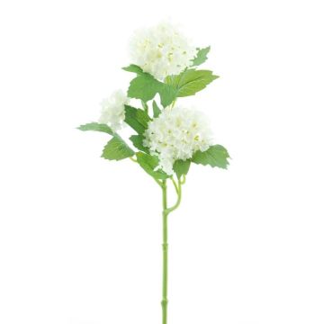 Artificial snowball branch CASTA, cream, 18"/45cm Artificial snowball branch CASTA, cream, 18"/45cm
