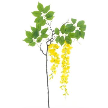 Artificial flower branch Wisteria LIANMU, yellow, 5ft/140cm