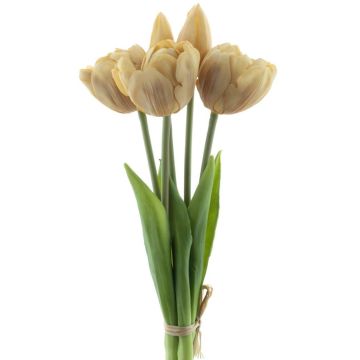 Decorative tulip bunch LANEA, champagne, 12"/30cm, Ø6"/15cm