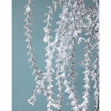 Artificial Rhipsalis branch HASAN, glitter, silver, 4ft/120cm Artificial Rhipsalis branch HASAN, glitter, silver, 4ft/120cm