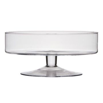 Bowl with stand CORIE EARTH, glass, clear, 5"/13cm, Ø11"/29cm Bowl with stand CORIE EARTH, glass, clear, 5"/13cm, Ø11"/29cm