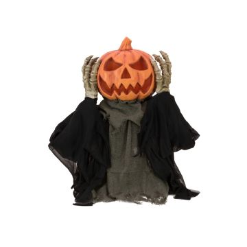 Halloween decoration pumpkin zombie DOMINICUS, movement and sound function, LEDs, 62cm