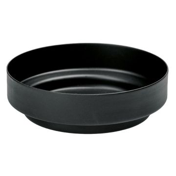 FLORIDUS metal pillar candle holder, for candles up to Ø8cm, black, 3.5cm, Ø10cm