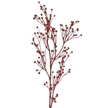 QUOLL decorative flax branch with ears, red, 65cm