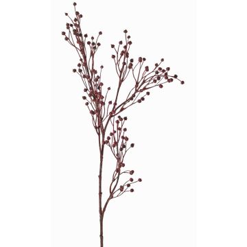 Decorative flax branch QUOLL with spikes, burgundy, 26"/65cm