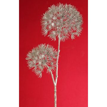 Artificial hogweed branch OTRIS, silver, 95 cm, Ø 15–20 cm