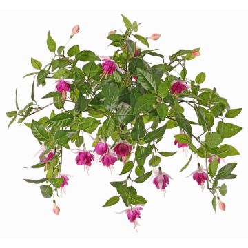 Artificial fuchsia KROUSIA, stem, pink-violet, 12"/30cm, Ø2"/5cm