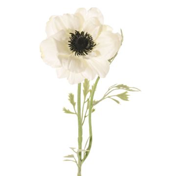 Artificial anemone OKAPI, white, 22"/55cm, Ø4"/10cm