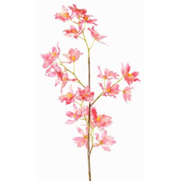 Artificial Odontoglossum orchid branch BELANIA, pink-yellow, 30"/75cm