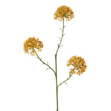 Decorative Allium branch ALIKIO, orange, 26"/65cm, Ø2.8"/7cm