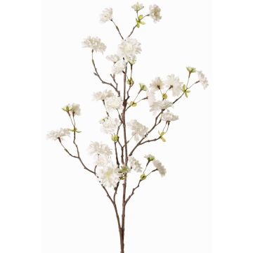 Artificial branch ornamental peach KENZUN, flowers, white, 4ft/110cm, Ø0.8"-2.4"/2-6cm Artificial branch ornamental peach KENZUN, flowers, white, 4ft/110cm, Ø0.8"-2.4"/2-6cm