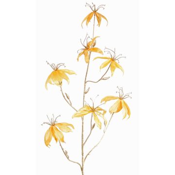 Velvet Gloriosa decorative branch NESTOS, yellow-gold, 4ft/110cm Velvet Gloriosa decorative branch NESTOS, yellow-gold, 4ft/110cm