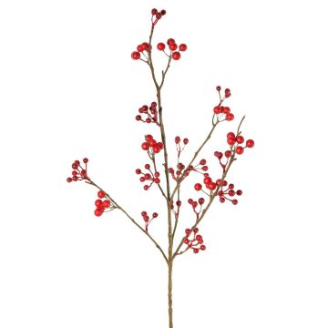 Artificial snowberry branch HARMONIA, berries, red, 31"/80cm Artificial snowberry branch HARMONIA, berries, red, 31"/80cm