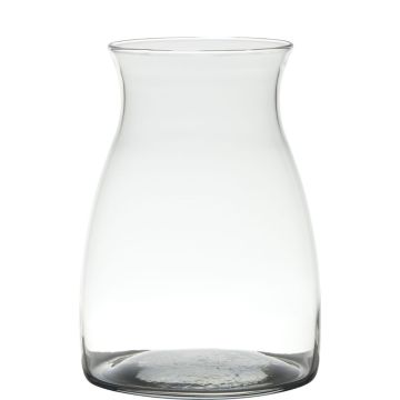 Vase for flowers MAISIE, glass, clear, 8"/20cm, Ø5.5"/14cm