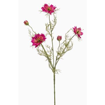 Decorative branch Nigella JENNIE, fuchsia, 28"/70cm