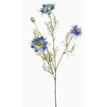 Decorative branch Nigella JENNIE, blue, 28"/70cm