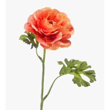 Artificial ranunculus KRISTY, salmon-orange, 24"/60cm
