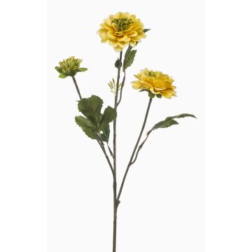 Artificial dahlia branch BAKLOR, yellow, 60cm