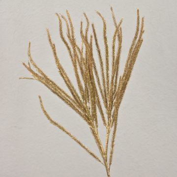 Artificial cedar branch THEOBALD, glitter, gold, 24"/60cm Artificial cedar branch THEOBALD, glitter, gold, 24"/60cm