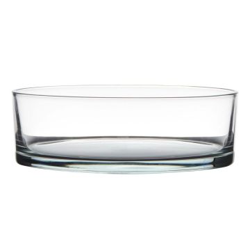 Decorative glass bowl VERA EARTH, clear, 3.1"/8cm, Ø10"/25cm