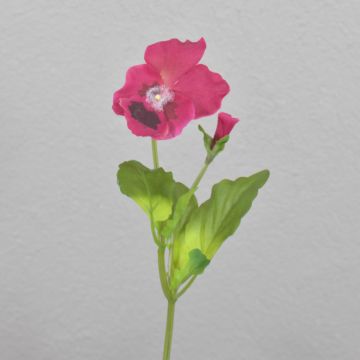 Synthetic pansy spray MELINDA, pink, 8"/20cm, Ø2"x2.8"/5x7cm