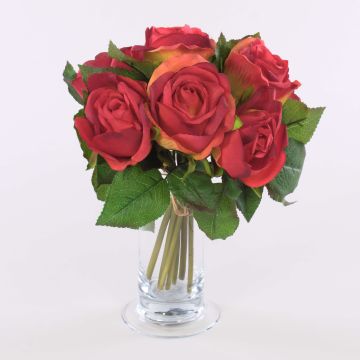 Artificial rose bunch JASCHA, red, 10"/25cm, Ø10"/25cm Artificial rose bunch JASCHA, red, 10"/25cm, Ø10"/25cm
