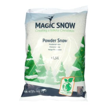Decorative powder snow, organic SNOLAN, Christmas, flame-retardant, white, 3.5 litres Decorative powder snow, organic SNOLAN, Christmas, flame-retardant, white, 3.5 litres