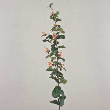 Fake Snowberry spray NERINA, berries, apricot-light pink, 3ft/95cm