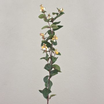 Fake Snowberry spray NERINA, berries, apricot-cream, 3ft/95cm