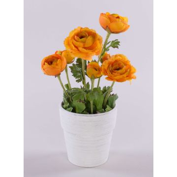 Fake ranunculus MAYLIN in terracotta pot, orange, 14"/35cm Fake ranunculus MAYLIN in terracotta pot, orange, 14"/35cm