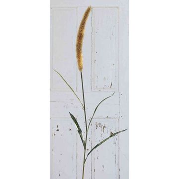 Artificial pennisetum LEBRERO with panicles, yellow, 6ft/175cm