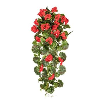 Decorative flower Hanging geraniums DOLKREN, spike, crossdoor, red, 31"/80cm