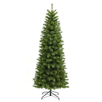Slim Artificial Christmas tree VERMONT SPEED, frosted, 7ft/210cm, Ø35"/90cm