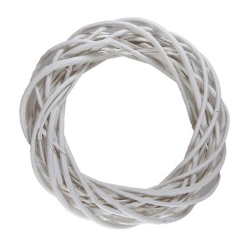 Dried wreath willow DEMETRIUS, white, 6cm, Ø30cm