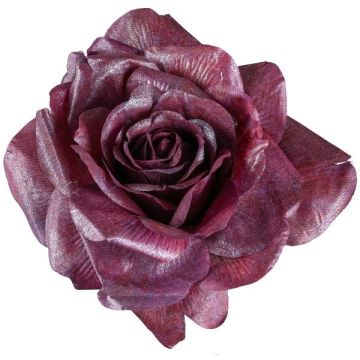 Decorative rose bloom ZINTOR, dark red, Ø18cm