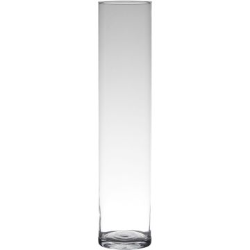 Cylindrical flower vase SANYA EARTH, glass, transparent, 20"/50cm, Ø3.5"/9cm Cylindrical flower vase SANYA EARTH, glass, transparent, 20"/50cm, Ø3.5"/9cm