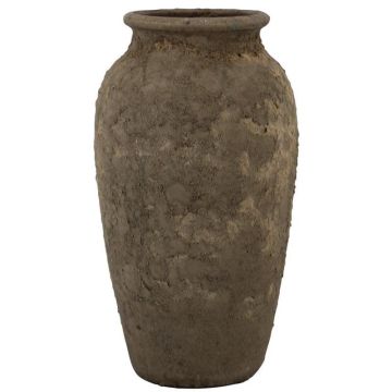 Ceramic vase SENTIF textured, grey, 50cm, Ø26cm