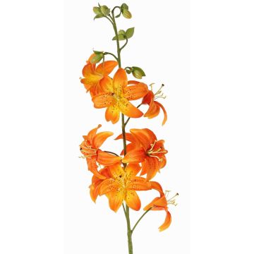 Artificial lily LABRICKA, orange-yellow, 3ft/100cm, Ø3.5"/9cm