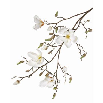 Artificial magnolia spray LORA, cream, 4ft/110cm, Ø4"-4.7"/10-12cm