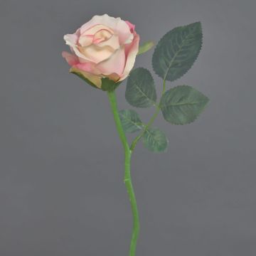 Fake rose ELLI, pink, 12"/30cm, Ø2.4"/6cm