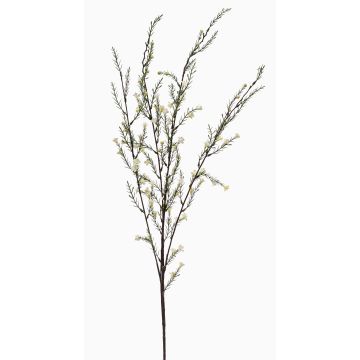 Artificial rosemary branch HARBARD with flowers, cream, 4ft/115cm