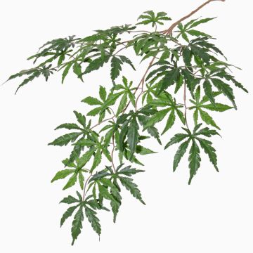 Fake Japanese maple spray DIRK, flame-resistant, green, 28"/70cm Fake Japanese maple spray DIRK, flame-resistant, green, 28"/70cm